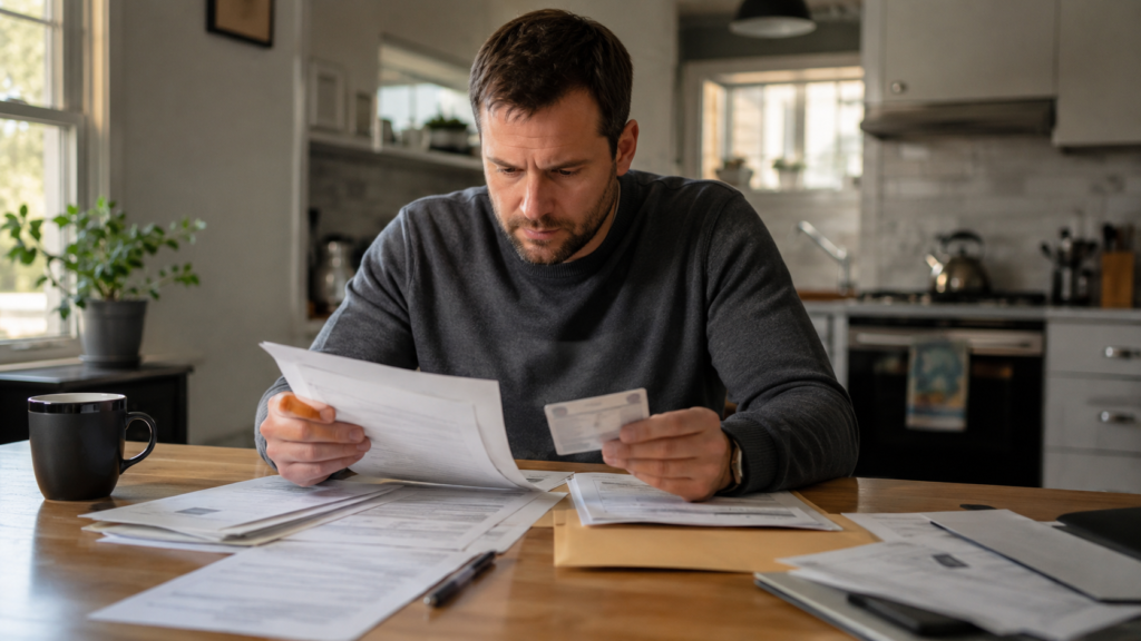 Pennsylvania resident reviewing documents needed to claim unclaimed money through the state unclaimed property program