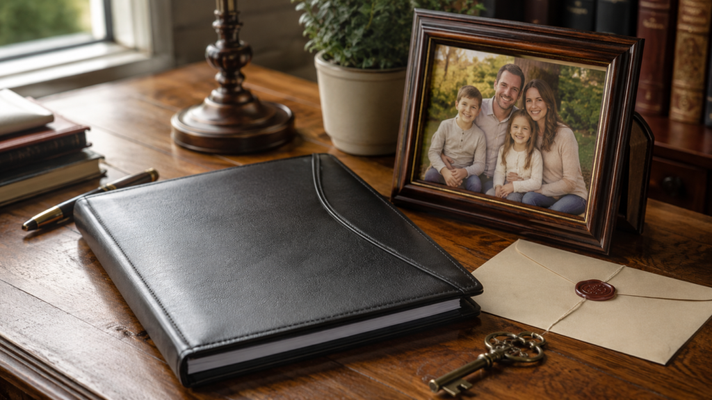 Life insurance policy documents and beneficiary records representing unclaimed insurance benefits